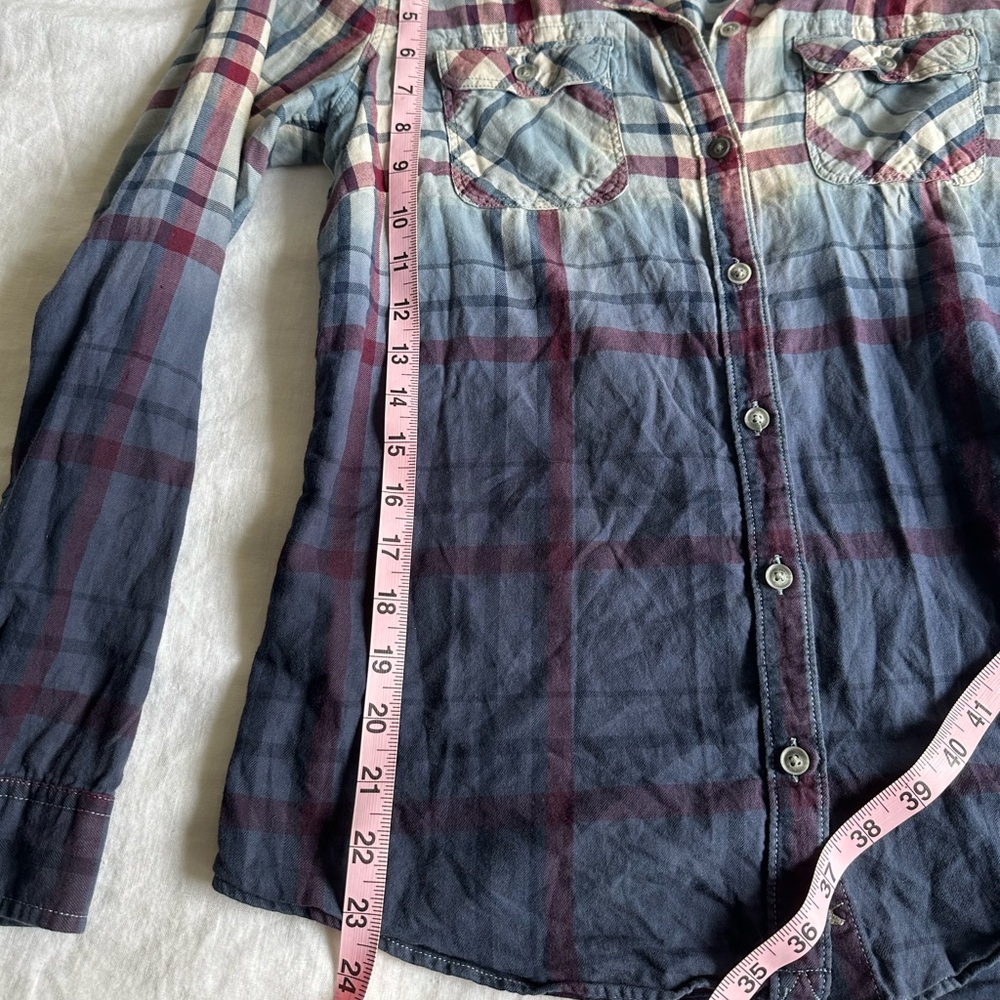 Eddie Bauer Womens Plaid Button Down Cotton Lightweight Western Workwear - Picture 7 of 10
